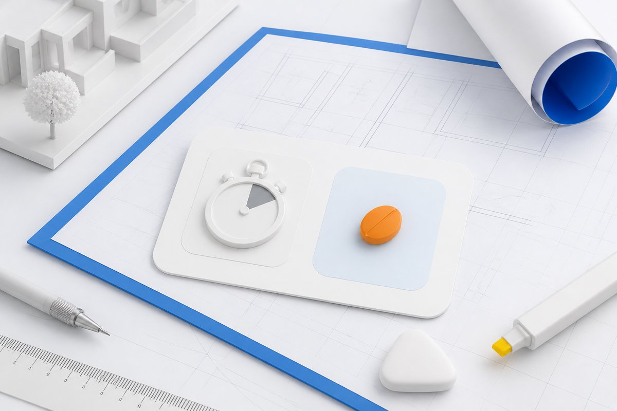 Stopwatch and a 10 mg vardenafil tablet